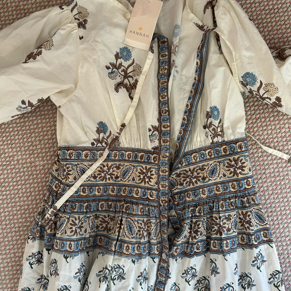 HANNAH Camilla Sandwhisper Ellipse Maxi Dress, NWT!! size 3 (XL) Perf for summer - Picture 9 of 16